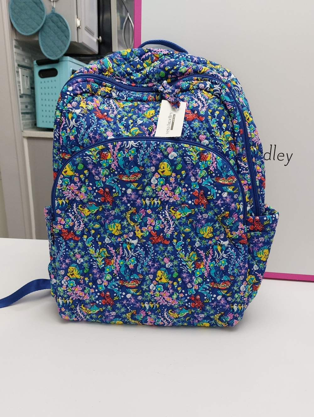Vera Bradley Essential Large Backpack Disney Ariel Floral NWT